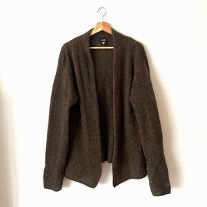 Eileen Fisher Wool Mohair Blend Open Front Cardigan Sweater Women's Size Small
